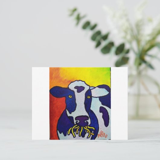Carte Postale Vache Wow piliero (Debout devant)