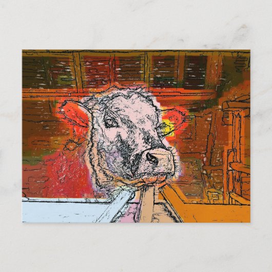 CARTE POSTALE VACHES (Devant)