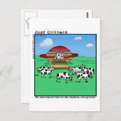 Carte Postale Vaches Aliens (Devant / Derrière)