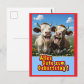 Carte Postale vaches amusantes (Devant / Derrière)