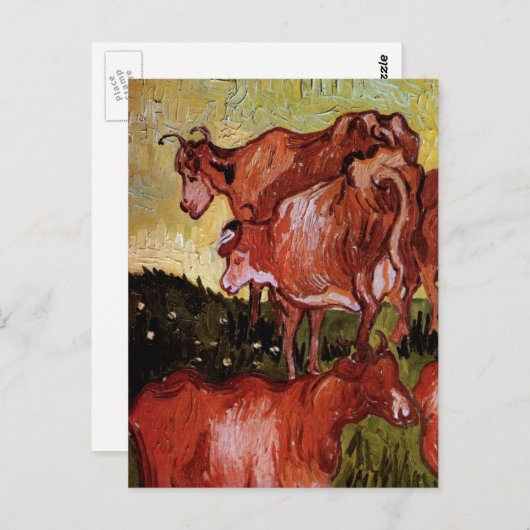 Carte Postale Vaches (après Jordaens) par Vincent van Gogh (Devant / Derrière)