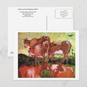 Carte Postale Vaches (après Jordaens), Vincent van Gogh (Devant / Derrière)