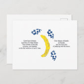 Carte postale Vaches au-dessus de la lune (Devant / Derrière)