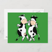 Carte Postale Vaches dansantes (mooviestars) (Devant / Derrière)
