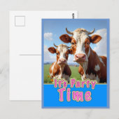 Carte Postale vaches de fête (Devant / Derrière)