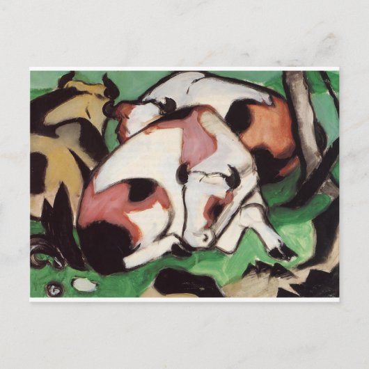 Carte Postale Vaches de repos par Franz Marc (Devant)