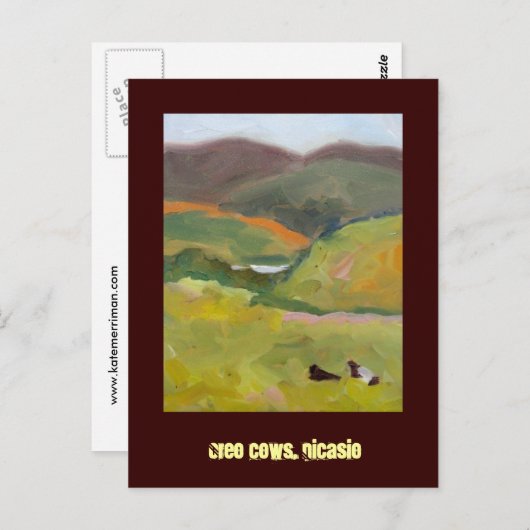 Carte Postale Vaches d'Oreo, Nicasio (Devant / Derrière)