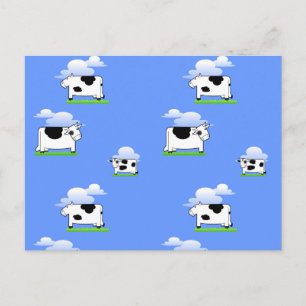 Carte Postale Vaches drôle mignon Vache Mad motif personnalisé