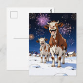 Carte Postale vaches drôles (Devant / Derrière)