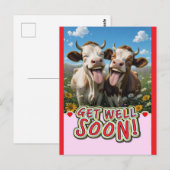 Carte Postale vaches drôles (Devant / Derrière)