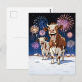 Carte Postale vaches drôles (Devant / Derrière)