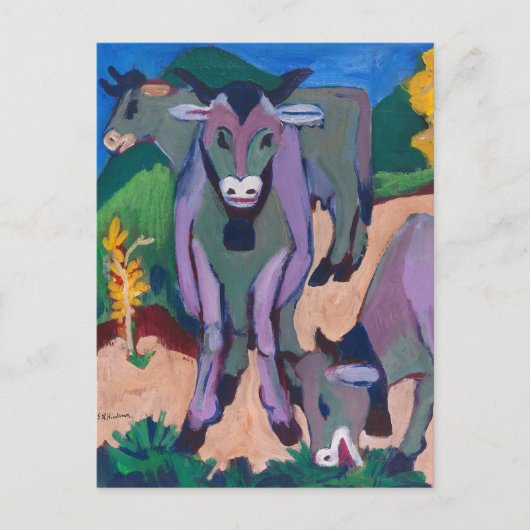 Carte Postale Vaches en automne | Ernst Ludwig Kirchner (Devant)