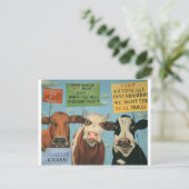 Carte Postale Vaches en grève (Debout devant)