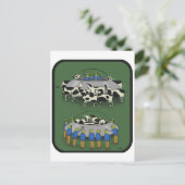 Carte Postale vaches et aliens (Debout devant)