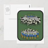 Carte Postale vaches et aliens (Devant / Derrière)