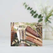 Carte Postale Vaches, flèches et quais de tir à l'arc (Debout devant)