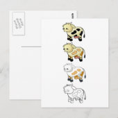 Carte postale Vaches laitières (Devant / Derrière)