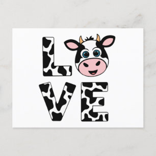 Carte Postale Vaches mignonnes J'aime