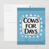 Carte postale Vaches pour des jours (Devant / Derrière)