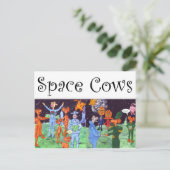 Carte Postale Vaches spatiales et rats de lune (Debout devant)