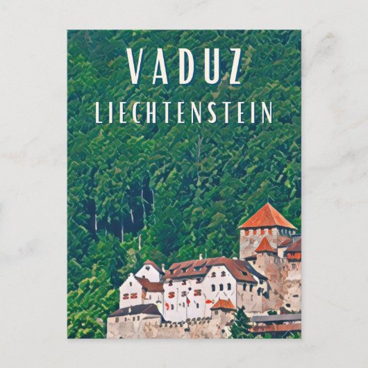 Carte Postale Vaduz, capitale cachée du Liechtenstein (Devant)