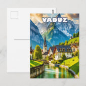 Carte Postale Vaduz, joyau alpin du Liechtenstein (Devant / Derrière)