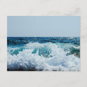 Carte Postale Vague de crashage Surf de mer Plage Eau Fantastiqu