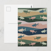 CARTE POSTALE VAGUE DE REQUIN VINTAGE (Devant / Derrière)