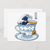 Carte Postale Vague de thé japonais (Devant / Derrière)