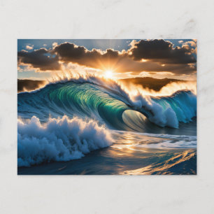 Carte Postale Vague en mer