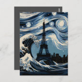 Carte Postale Vague étoilée parisienne (Devant / Derrière)