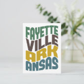 Carte Postale Vague rétro de Fayetteville Arkansas (Debout devant)