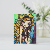 Carte Postale Vague tropicale, sirène estivale (Debout devant)