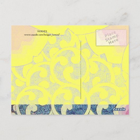 CARTE POSTALE VAGUES (Dos)