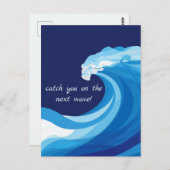 Carte Postale Vagues bleues (Devant / Derrière)