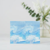 Carte Postale Vagues Bleues Bébé (Debout devant)