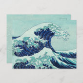 Carte Postale Vagues bleues Hokusai (Devant / Derrière)