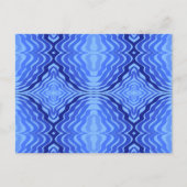 Carte Postale Vagues bleues réfléchissantes Moderne Design abstr (Devant)