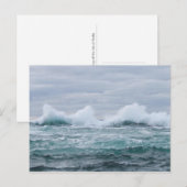 Carte Postale Vagues brisant l'île de Staffa (Devant / Derrière)