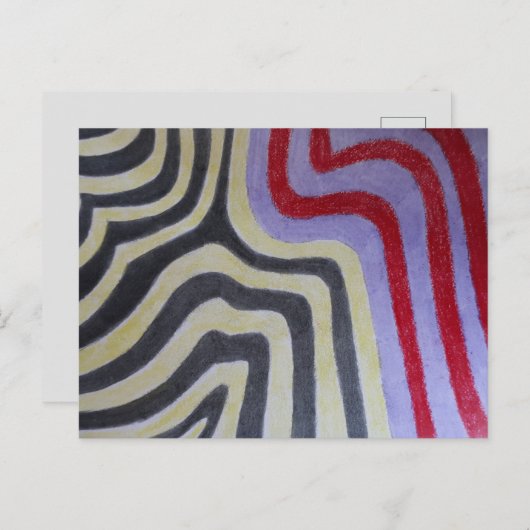 Carte postale Vagues colorées (Devant / Derrière)