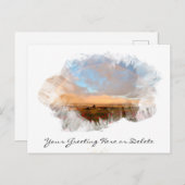 Carte Postale *~* Vagues de la Plage Arc-en-Ciel Océan Floral Ar (Devant / Derrière)