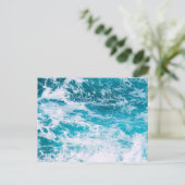 Carte Postale Vagues de l'océan bleu (Debout devant)