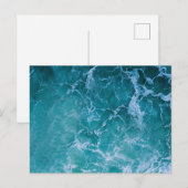 Carte Postale Vagues de l'océan bleu profond (Devant / Derrière)