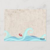 Carte Postale Vagues de surf (Dos)