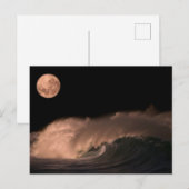 Carte Postale Vagues de tempête du Pacifique | Côte Nord d'Oahu, (Devant / Derrière)