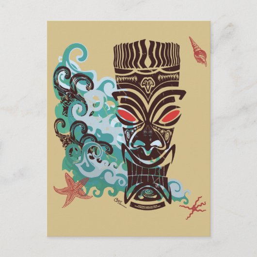 Carte Postale Vagues de TIki (Devant)