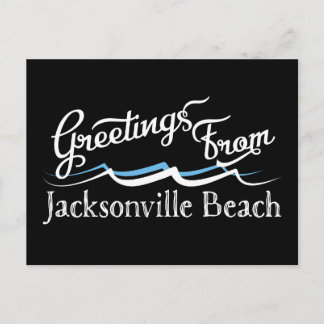 Carte Postale Vagues d'eau de la plage de Jacksonville