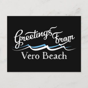 Carte Postale Vagues d'eau de la plage de Vero