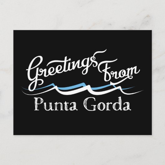 Carte Postale Vagues d'eau de Punta Gorda (Devant)