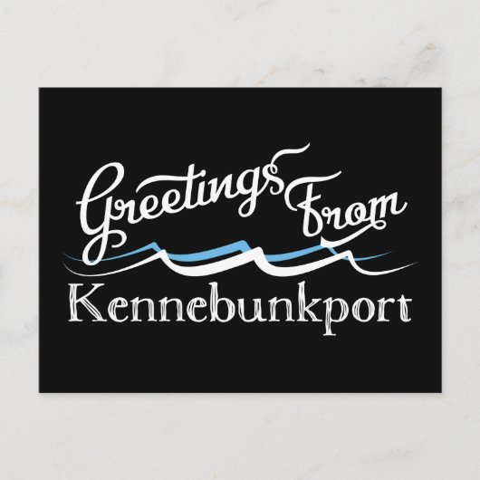 Carte Postale Vagues d'eau Kennebunkport (Devant)